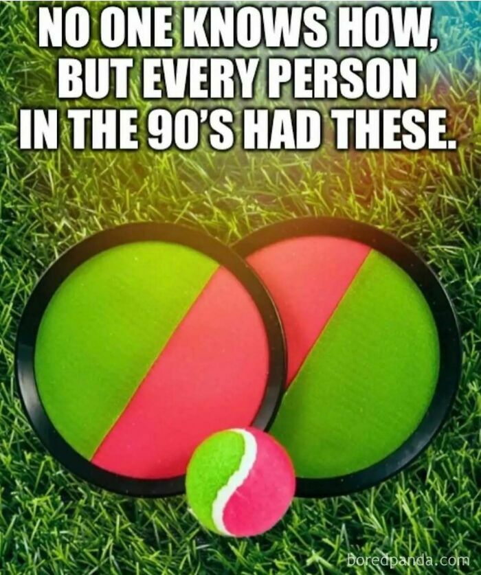 Velcro catch game on grass, nostalgic throwback for those who remember floppy disks.