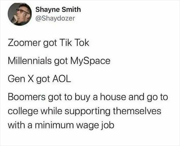 Funny meme for men comparing generational experiences with technology and lifestyle.