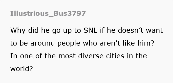 Text asking about diversity and Morgan Wallen's SNL participation.