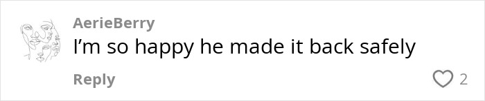 Comment praising NASA astronaut&rsquo;s safe Earth return amidst health concerns.