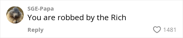 Comment expressing outrage about grocery prices in America, liked 1481 times.