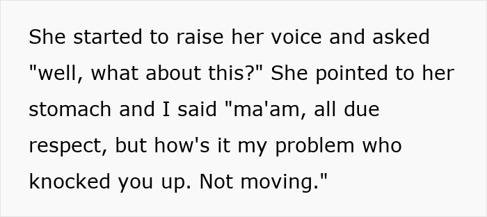 Text of a conversation about refusing to give up a plane seat to a pregnant woman. Text of a conversation about refusing to give up a plane seat to a pregnant woman.