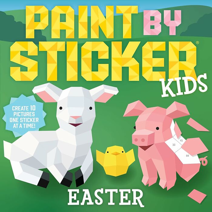 Easter basket stuffer idea: Paint by Sticker Kids with animal designs on the cover.