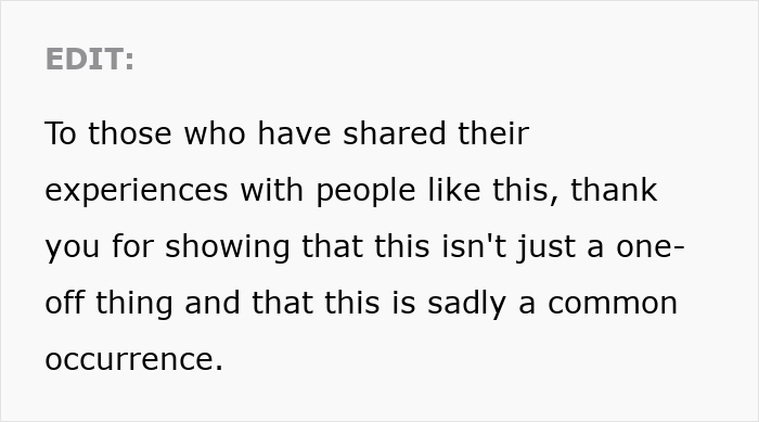Text edit thanking those sharing experiences with fake service dogs, highlighting a common issue.