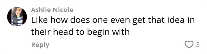 Comment questioning unusual idea, related to bride's photoshoot with underwear.