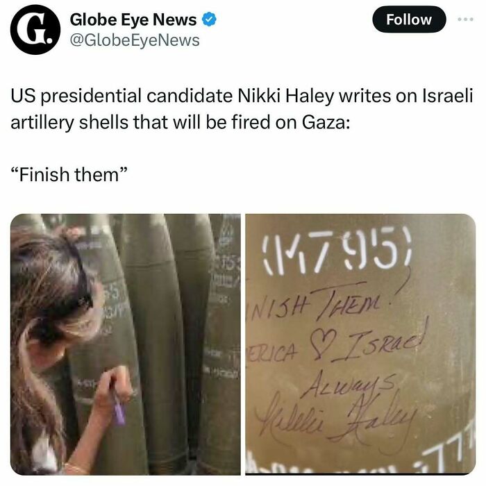 Person writing message on artillery shell, highlighting significant global issue.