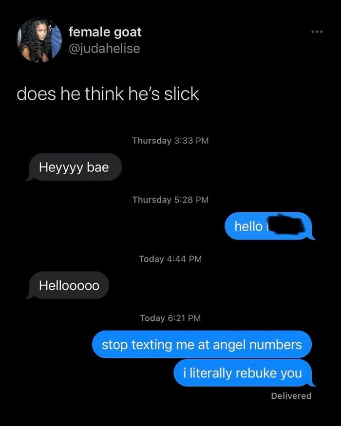 Funny and relatable tweet exchange from Conxfession IG, featuring playful text messages and humor.