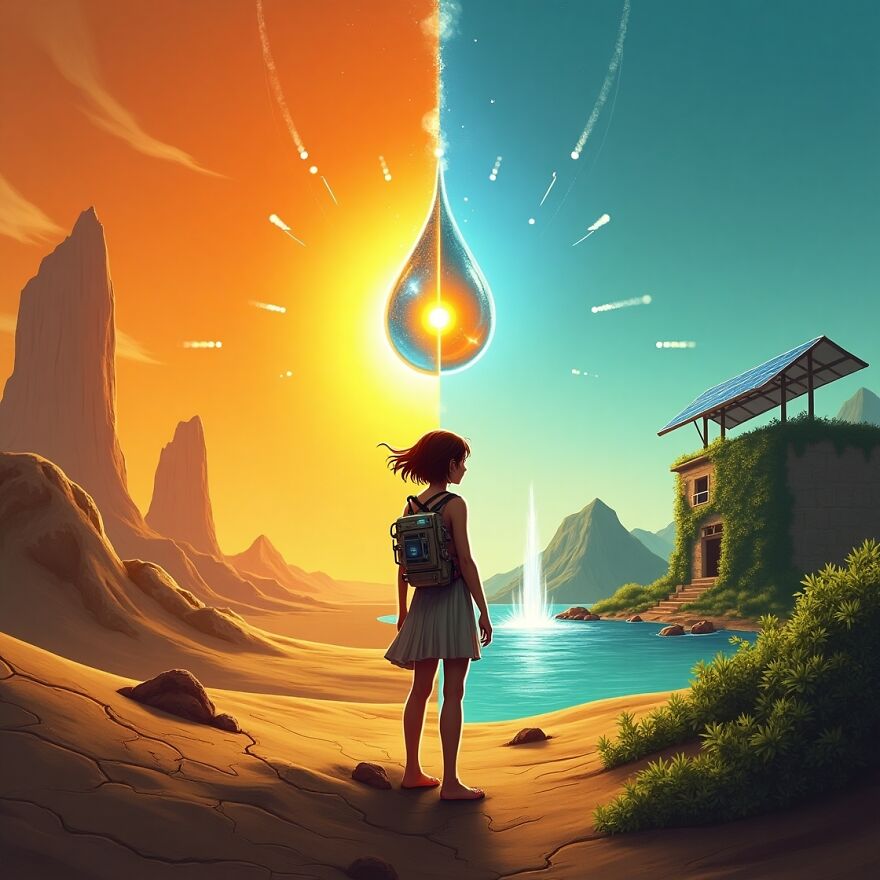 &ldquo;I Imagined A 2050 Where One Drop Changes Everything&rdquo; Or &ldquo;Aria&rsquo;s Solarpunk Fight Against A Thirsty Desert.&rdquo;