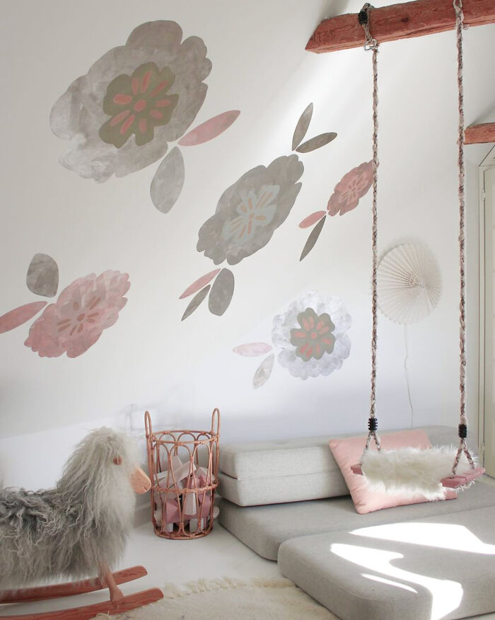 Large Flower Wall Decals For Girl's Room