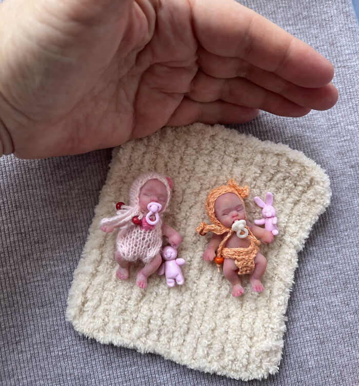 2 Inch Baby Dolls! I Made Them To Order For A Dollhouse. It's Not Any Easier Than Making Larger Dolls