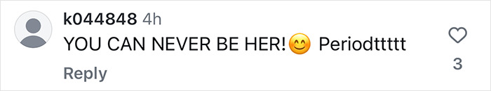 Comment discussing Hailey Bieber's healthy lifestyle and marriage influences.