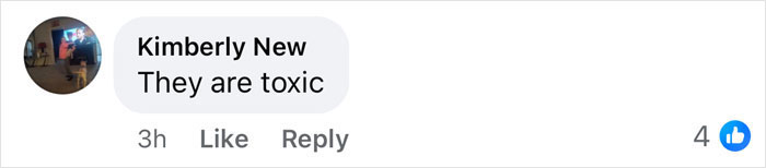 Comment stating "They are toxic" with a like count beside it, discussing a charity event issue.