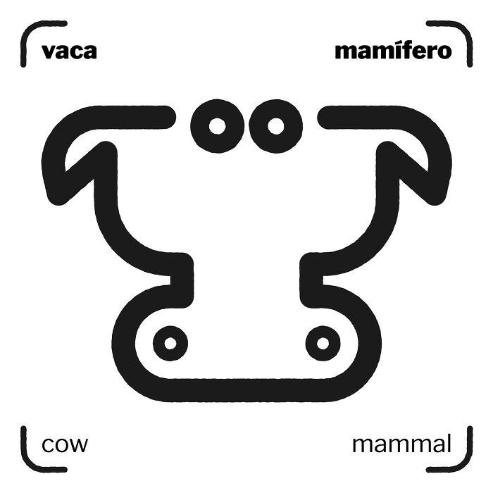 Minimalist editorial illustration of a cow with abstract lines by Jardel Vieira.