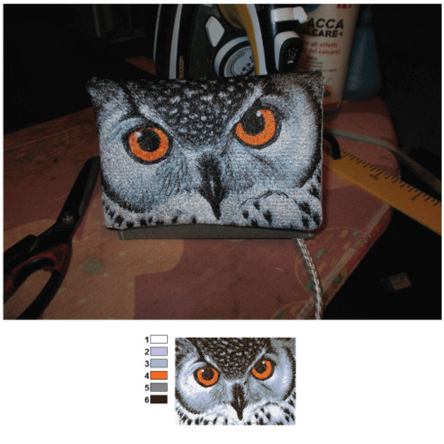 Owl Photo Stitch Embroidery Design - Multiple Formats Available