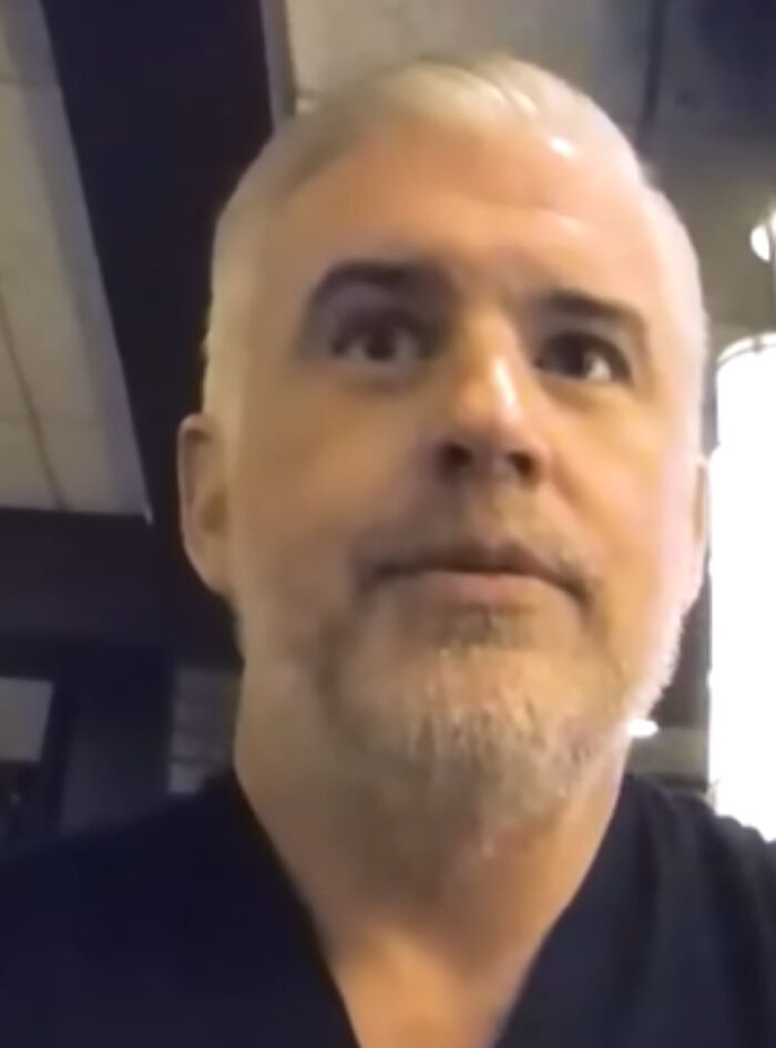 Executive in a video call, related to insensitive remarks about LA wildfire victims.