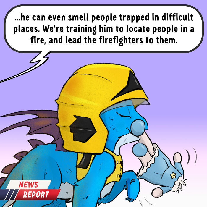 I Wondered What A Firefighter And A Dragon Team-Up Would Look Like, So I Drew It I Wondered What A Firefighter And A Dragon Team-Up Would Look Like, So I Drew It