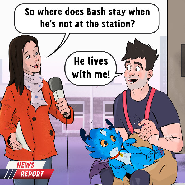 I Wondered What A Firefighter And A Dragon Team-Up Would Look Like, So I Drew It I Wondered What A Firefighter And A Dragon Team-Up Would Look Like, So I Drew It