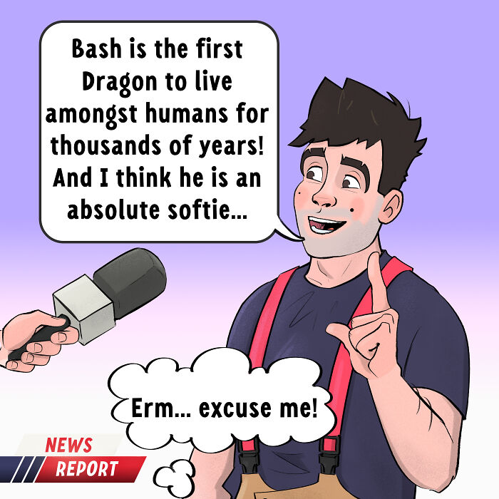 I Wondered What A Firefighter And A Dragon Team-Up Would Look Like, So I Drew It I Wondered What A Firefighter And A Dragon Team-Up Would Look Like, So I Drew It