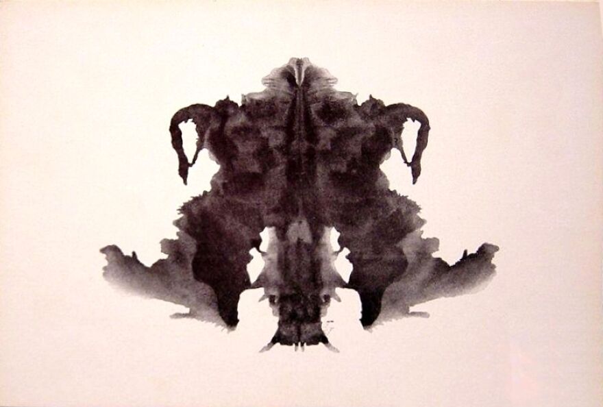 Rorschach inkblot test image for a poll on majority perceptions.