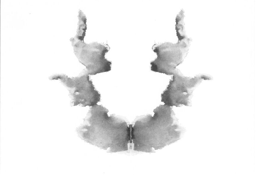 Rorschach inkblot test image for a psychological poll.