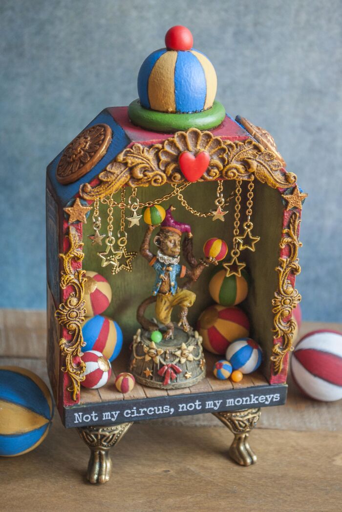 I Am An Artist Who Makes Dioramas; Here Are My Wizard's Room And Circus