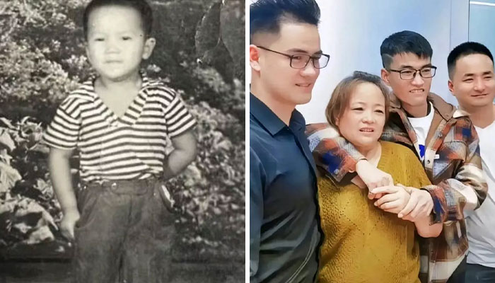 A child reunited with family decades after abduction.