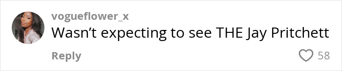 Comment referencing Ed O'Neill's character Jay Pritchett with surprised tone, 58 likes.