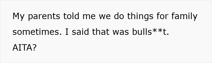 Text questioning family obligations with playful acronym, exploring parent-state-stepsiblings dynamics. Text questioning family obligations with playful acronym, exploring parent-state-stepsiblings dynamics.