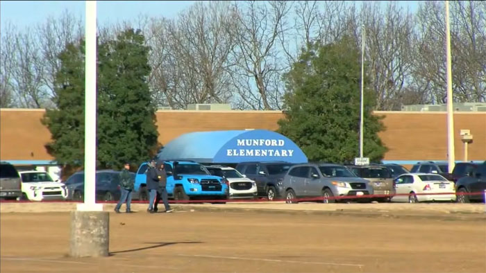 Munford Elementary School parking lot, scene of a tragic incident involving a beloved teacher. Munford Elementary School parking lot, scene of a tragic incident involving a beloved teacher.