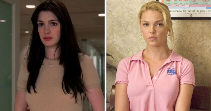 Two actresses depicting scenes, illustrating actors replaced mid-production in different settings.