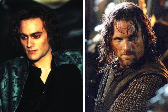 Two actors portray the same character, showing a casting change mid-production in a dramatic scene.