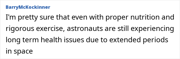 Comment on astronaut health issues due to long-term space missions.