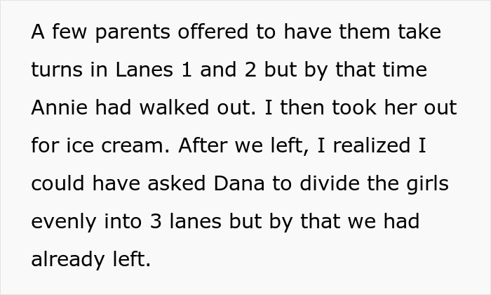 Text shows a mom discussing a situation at a birthday party.