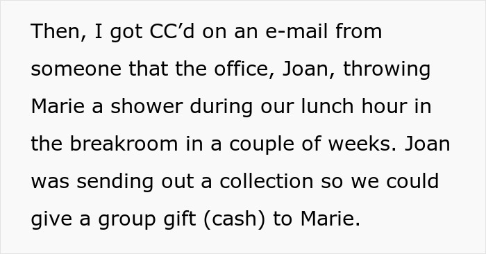 Text about office party exclusion leading to a ban on all office parties.