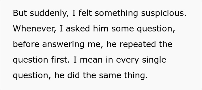 Text excerpt about IT recruiter detecting unusual interview behavior in candidate. Text excerpt about IT recruiter detecting unusual interview behavior in candidate.