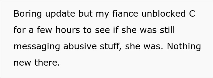 Text message reveals a woman unblocking someone to check for abusive messages, highlighting family boundaries.