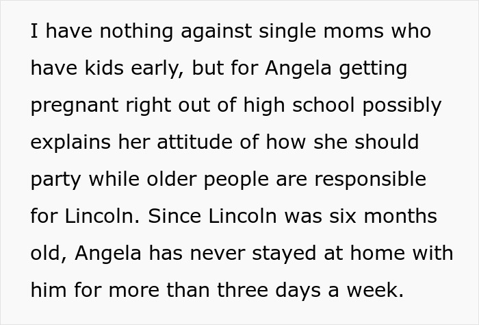 Text discussing a 22-year-old who frequently leaves her child with others, while her sister considers calling CPS. Text discussing a 22-year-old who frequently leaves her child with others, while her sister considers calling CPS.