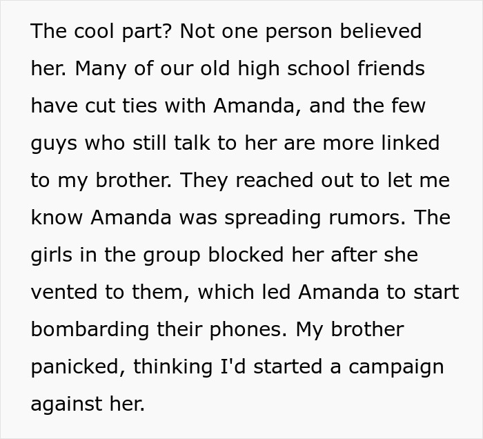 Text about a wedding conflict involving a brother, his female best friend, and his long-term girlfriend.