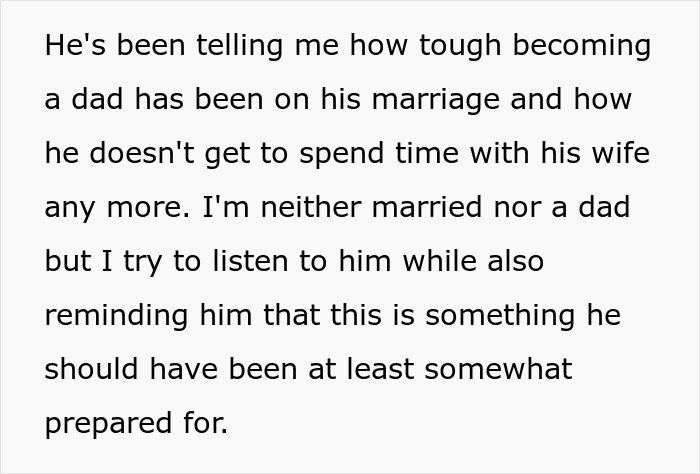 Text about a friend discovering their apartment was used for cheating, and contemplating revealing the affair.