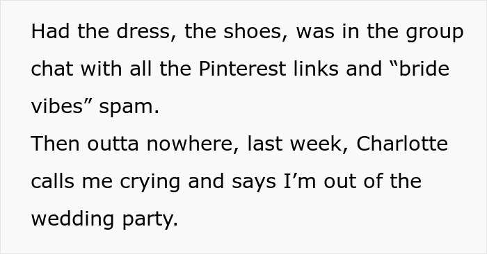 Brother Removes Sister From Wedding Party, Family Justifies It As Being "For Her Own Good"