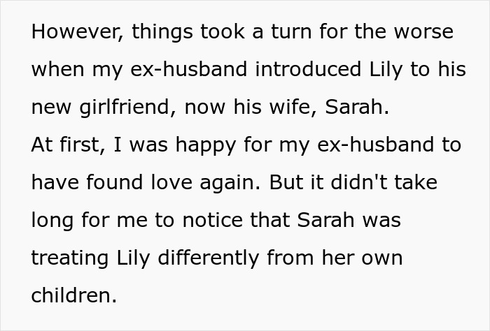 Text detailing a child's feelings of being unwanted at dad's house and a mom's effort to help that backfires. Text detailing a child's feelings of being unwanted at dad's house and a mom's effort to help that backfires.