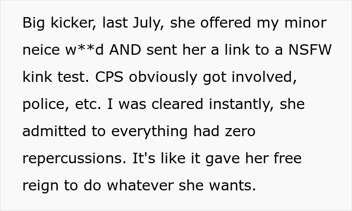 Text about family struggling with mental illness and its consequences.