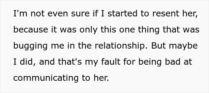 Text discussing relationship issues about communication and personal habits. Text discussing relationship issues about communication and personal habits.
