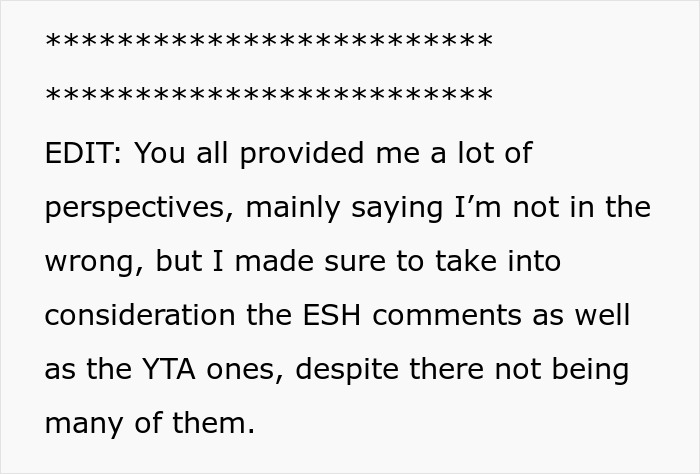 Text discussing boyfriend confrontation about cooking perspectives and responses.