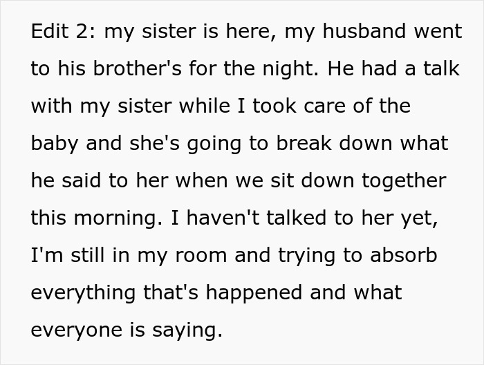 Text excerpt about a situation involving a husband's prank and its consequences, with family dialogue.