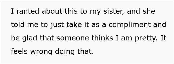 Text excerpt about a teen using coworker's photo for an online trend, discussing feelings of discomfort and unwanted attention.