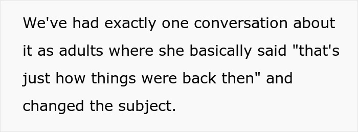 Text asking for 20K for surgery despite childhood stealing, with conversation about past behavior ignored.
