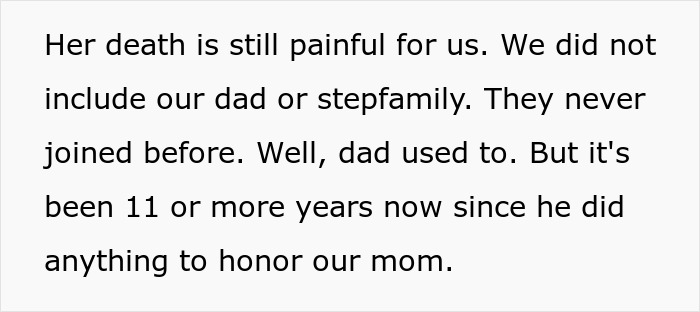 Text about dad no longer honoring mom's memory on her passing anniversary. Text about dad no longer honoring mom's memory on her passing anniversary.