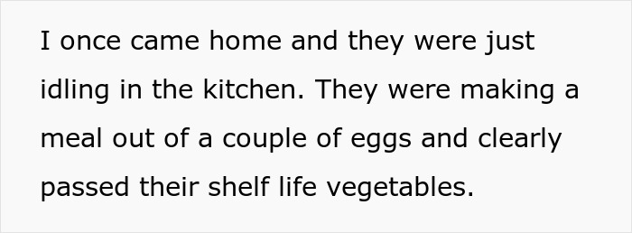 Roommates idling in kitchen, making meals with expired vegetables and eggs amid food and fat-shaming accusations. Roommates idling in kitchen, making meals with expired vegetables and eggs amid food and fat-shaming accusations.