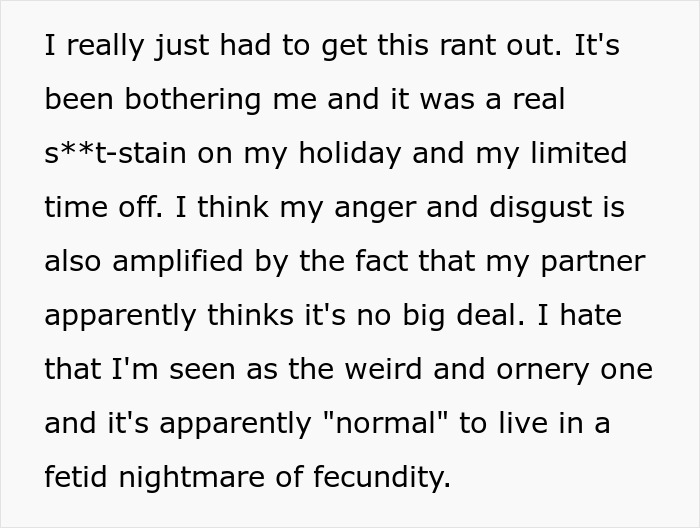Text expressing frustration with sticky floors and noisy kids at friends' home visit. Text expressing frustration with sticky floors and noisy kids at friends' home visit.